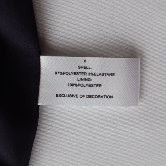 Satin Jewelled Open Back Midi Dress - Blue, Size S - Picture 5 of 5